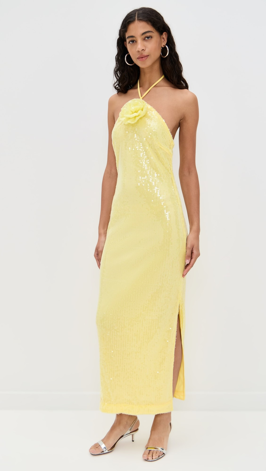 Rose Haltered Sequins Maxi Dress | Shopbop