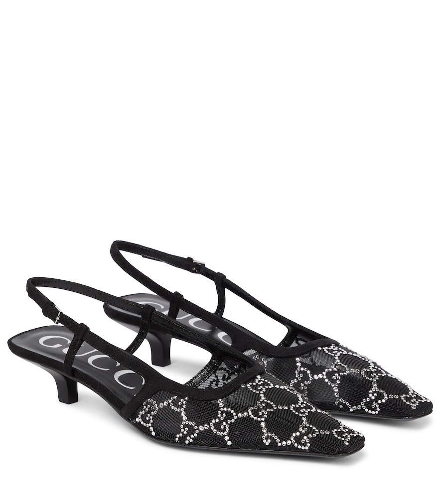 Gucci Gucci Demi embellished slingback pumps | Mytheresa (INTL)