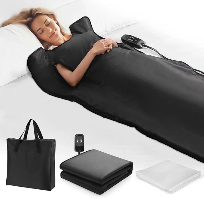 Sauna Blanket for Detoxification Relaxation, Portable Sauna Infrared Blanket with Sleeves, 113-17... | Amazon (UK)