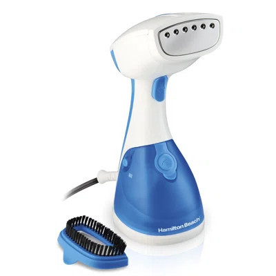 Hamilton Beach® Handheld Garment Steamer 1,000 Watts White with Blue Accents | Wayfair North America