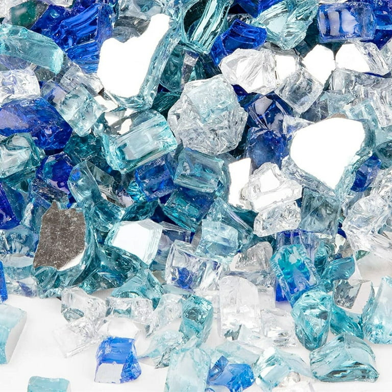 10 lbs Fire Glass for Propane Fire Pit, 1/2-inch Reflective Fireplace Glass Rocks for Fire Pit Ta... | Walmart (US)