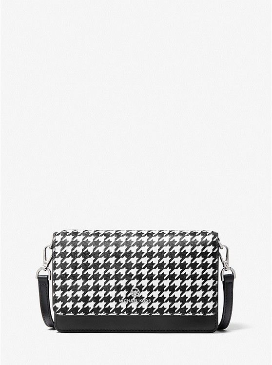 Jet Set Small Houndstooth Printed Calf Hair Smartphone Crossbody Bag | Michael Kors US