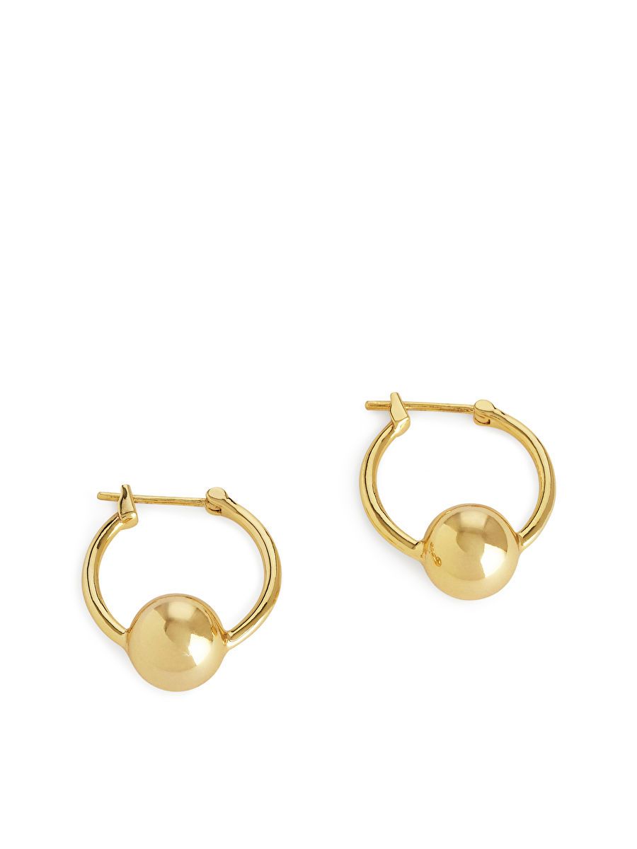 Gold-Plated Sphere Hoop Earrings | ARKET (US&UK)