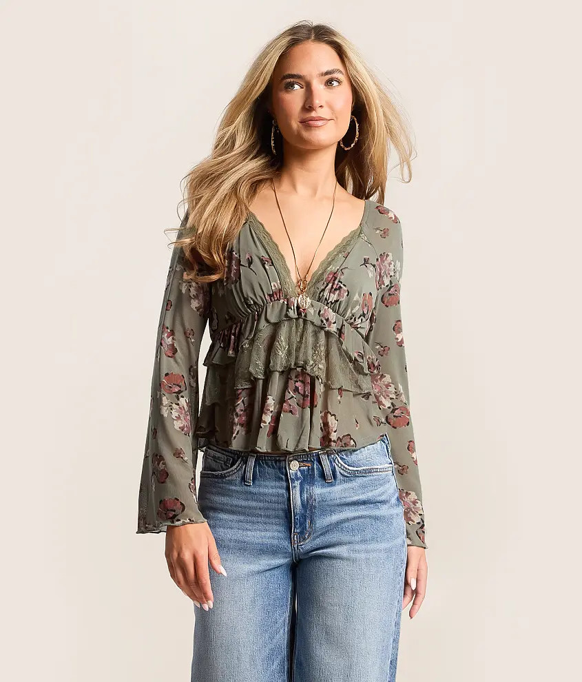 Floral Tiered Ruffle Top | Buckle