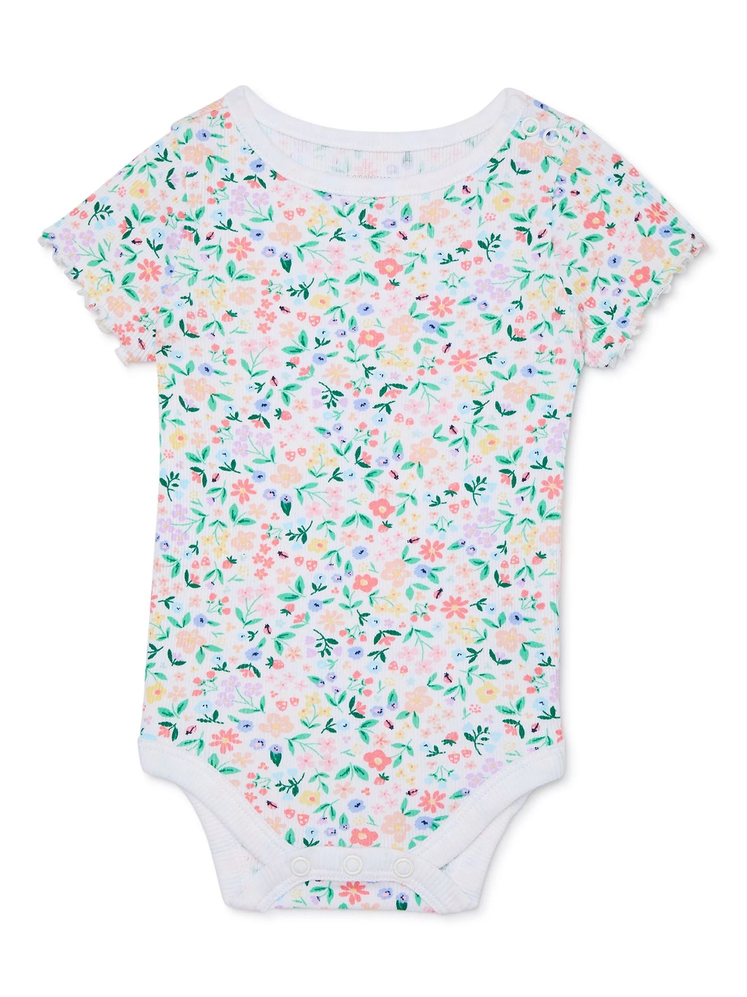 Garanimals Baby Girls’ Pointelle Bodysuit with Short Sleeves, Sizes 0M-24M | Walmart (US)