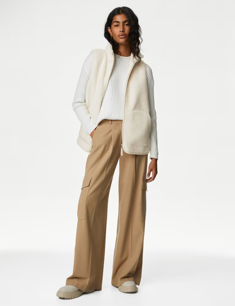 Borg Textured Funnel Neck Gilet | Marks & Spencer (UK)