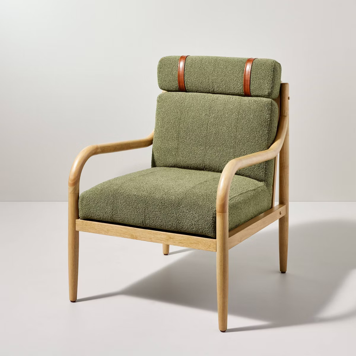 Boucle Upholstered Wood Accent Arm Chair  - Hearth & Hand™ with Magnolia | Target