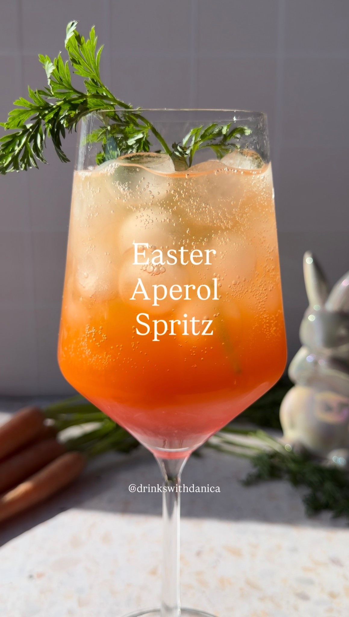 Easter Aperol Spritz 🥕

Follow me on Instagram and TikTok @drinkswithdanica for this recipe and more 