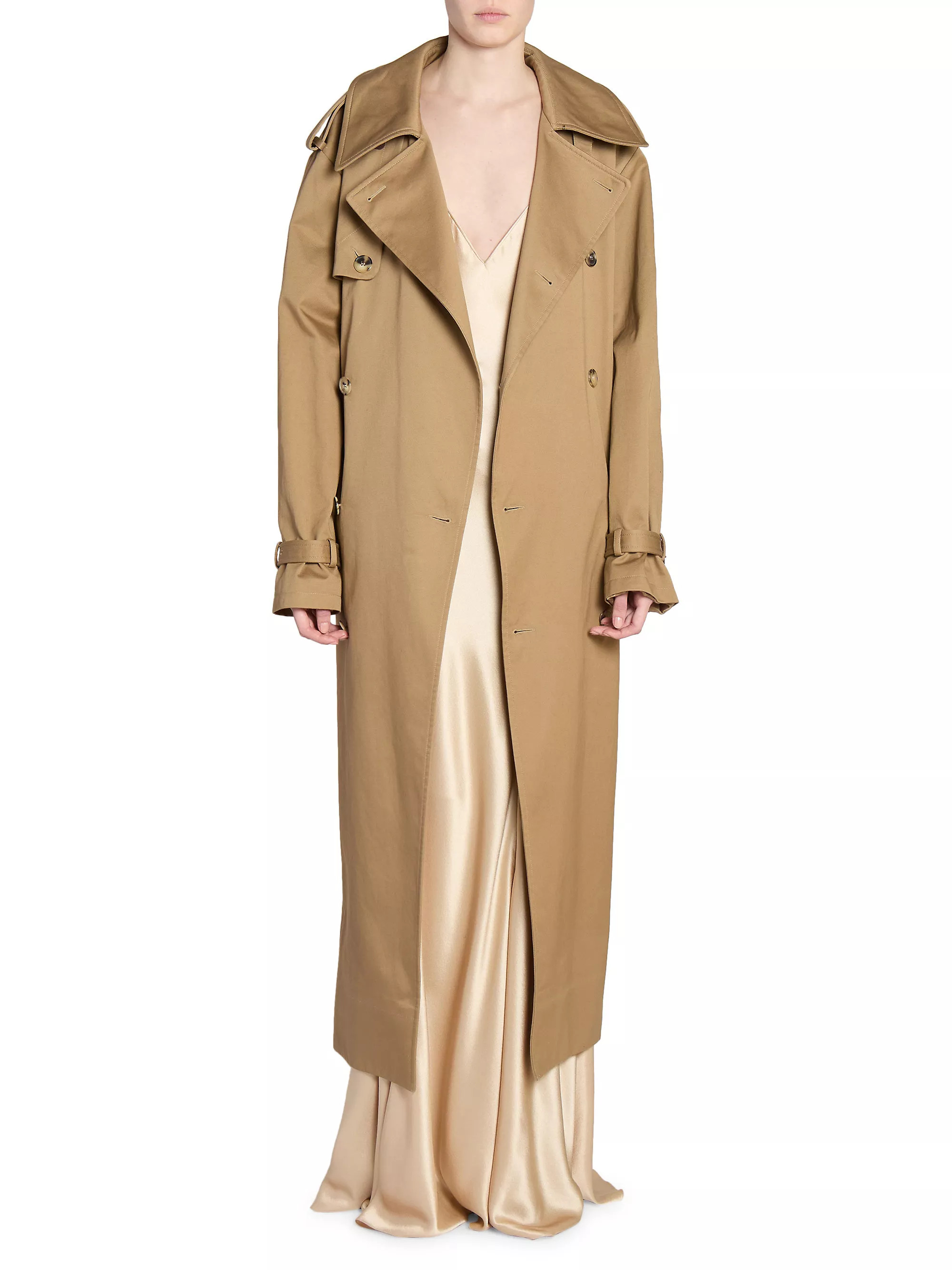 Saint LaurentTrench Coat in Cotton Serge | Saks Fifth Avenue