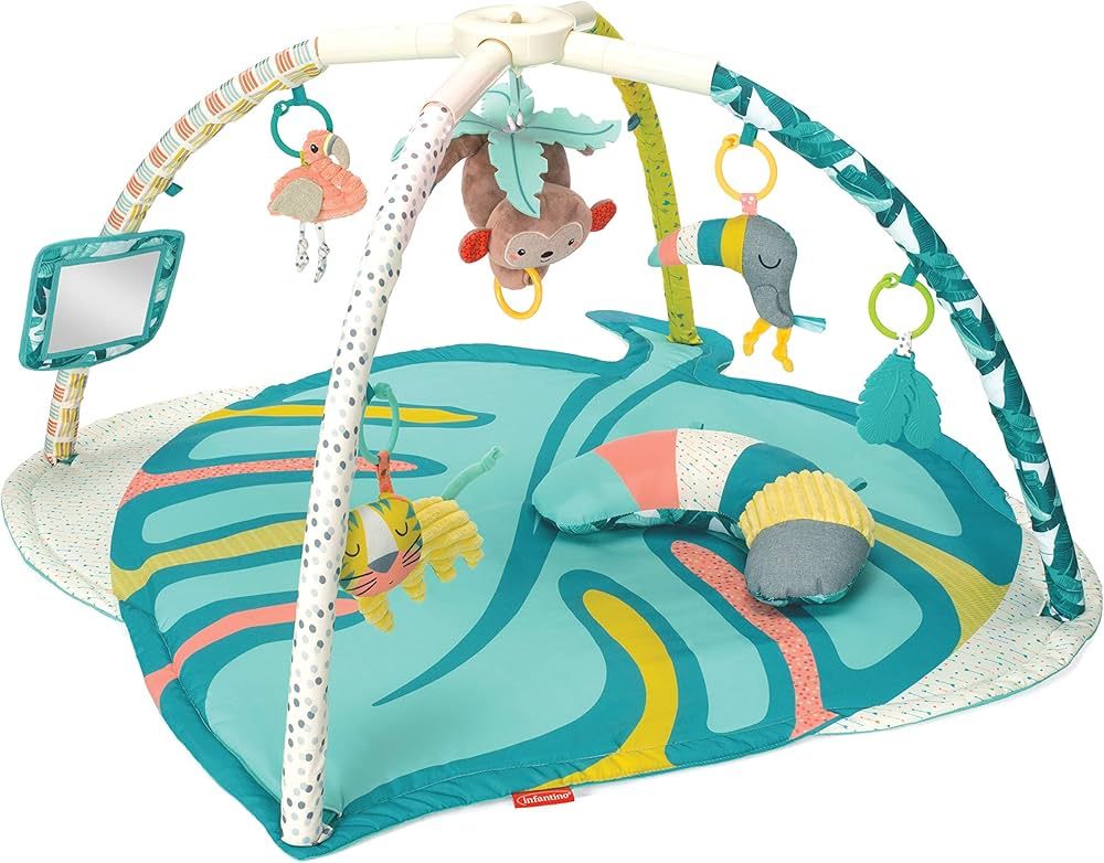 Infantino 4-in-1 Deluxe Twist & Fold Activity Gym & Play Mat, Tropical - Includes linkable Toys, ... | Amazon (US)