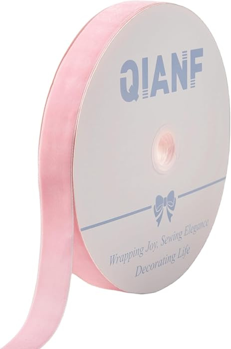 Vintage Pink Velvet Ribbon, 1 Inch X 25Yd | Amazon (US)
