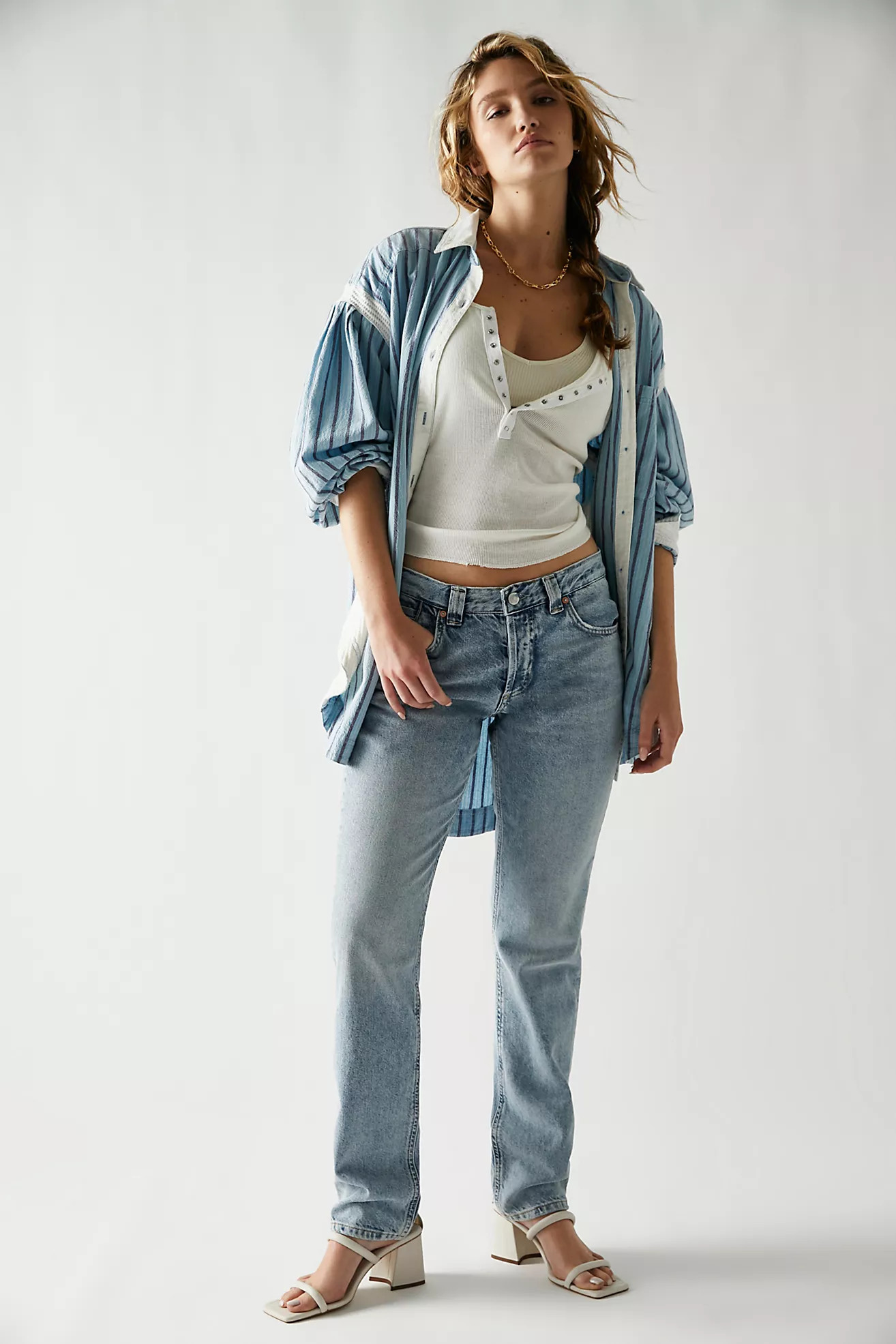 CRVY Siren Low-Rise Straight Jeans | Free People (UK)