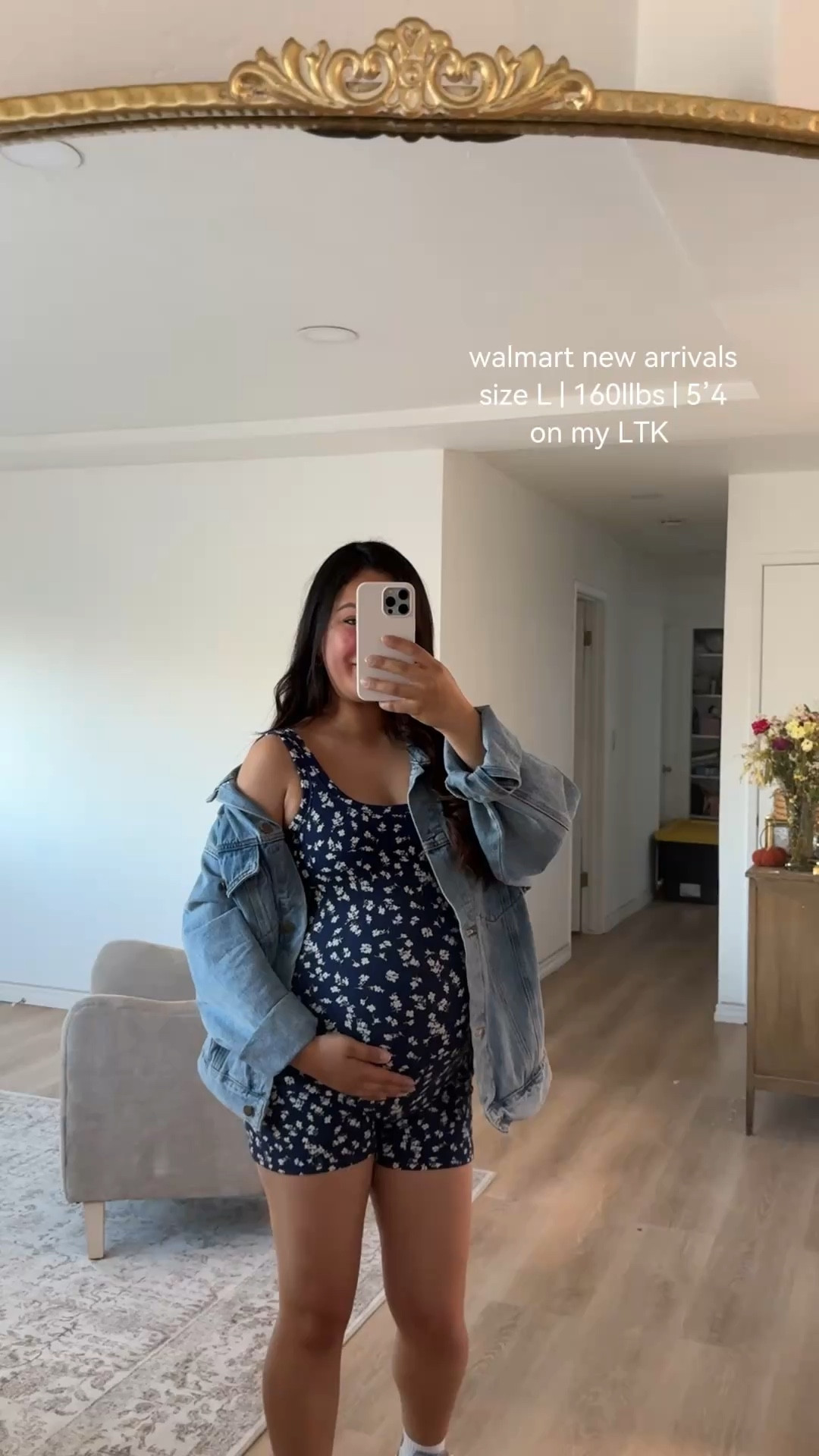 pregnancy friendly romper from Walmart!🌸 

#LTKootd #LTKBump #LTKgrwm