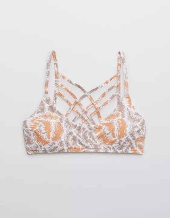 Aerie Printed Strappy Scoop Bikini Top | American Eagle Outfitters (US & CA)