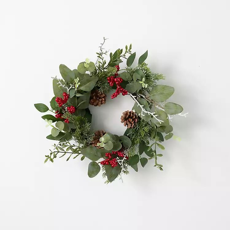 Red Berry and Pine Christmas Mini Wreath | Kirkland's Home