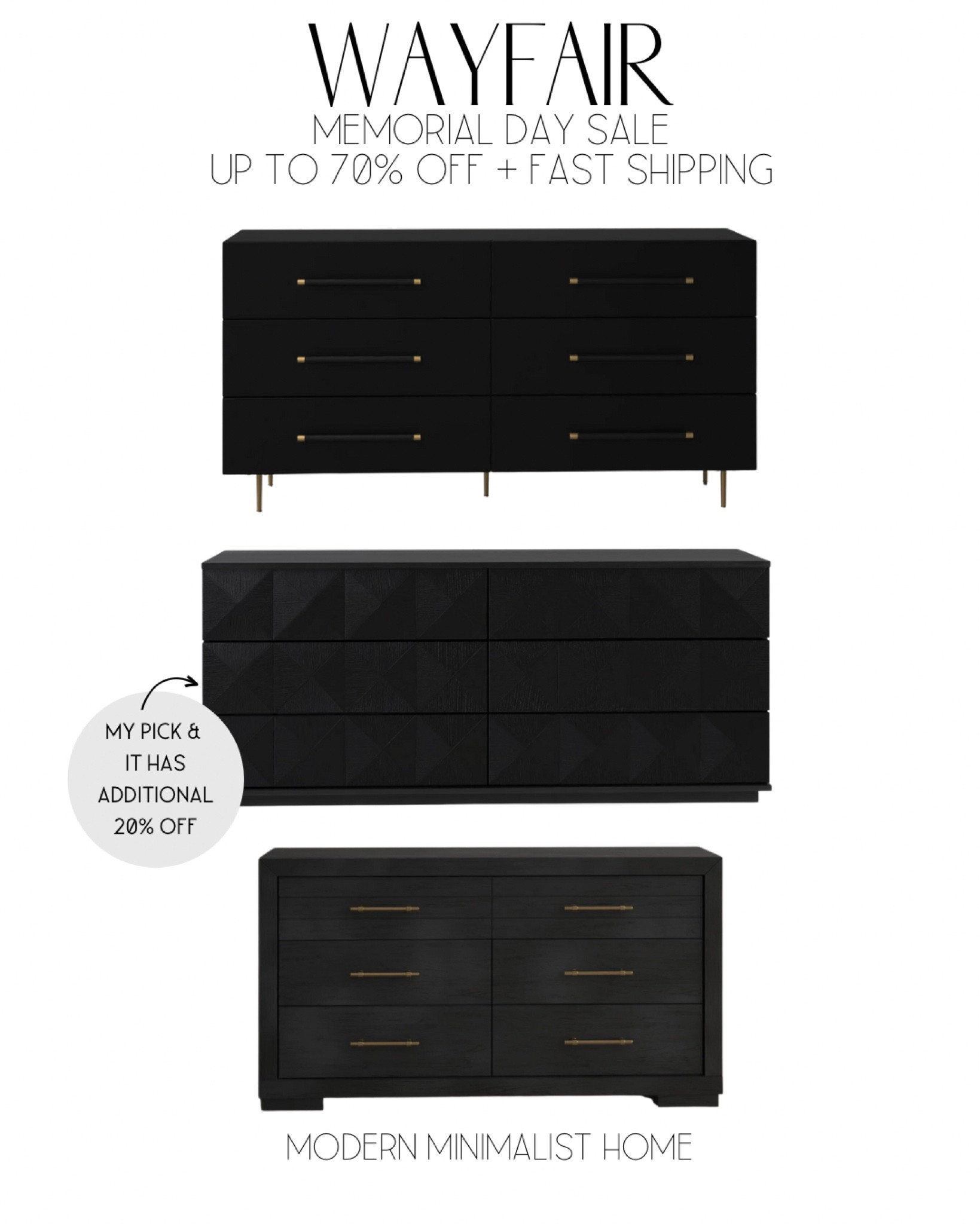Wayfair bedroom dressers on sale for Memorial Day. 

Dresser, dresser bedroom, dresser styling, dresser decor, dresser nightstand, dresser knobs, dresser mirror, dresser organization, black dresser, bedroom dresser, Home, home decor, home decor on a budget, home decor living room, modern home, modern home decor, modern organic, Amazon, wayfair, wayfair sale, target, target home, target finds, affordable home decor, cheap home decor, sales

#LTKhome #LTKsalealert #LTKunder50