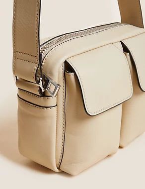Leather Multi Pocket Cross Body Bag | Autograph | M&S | Marks & Spencer (UK)