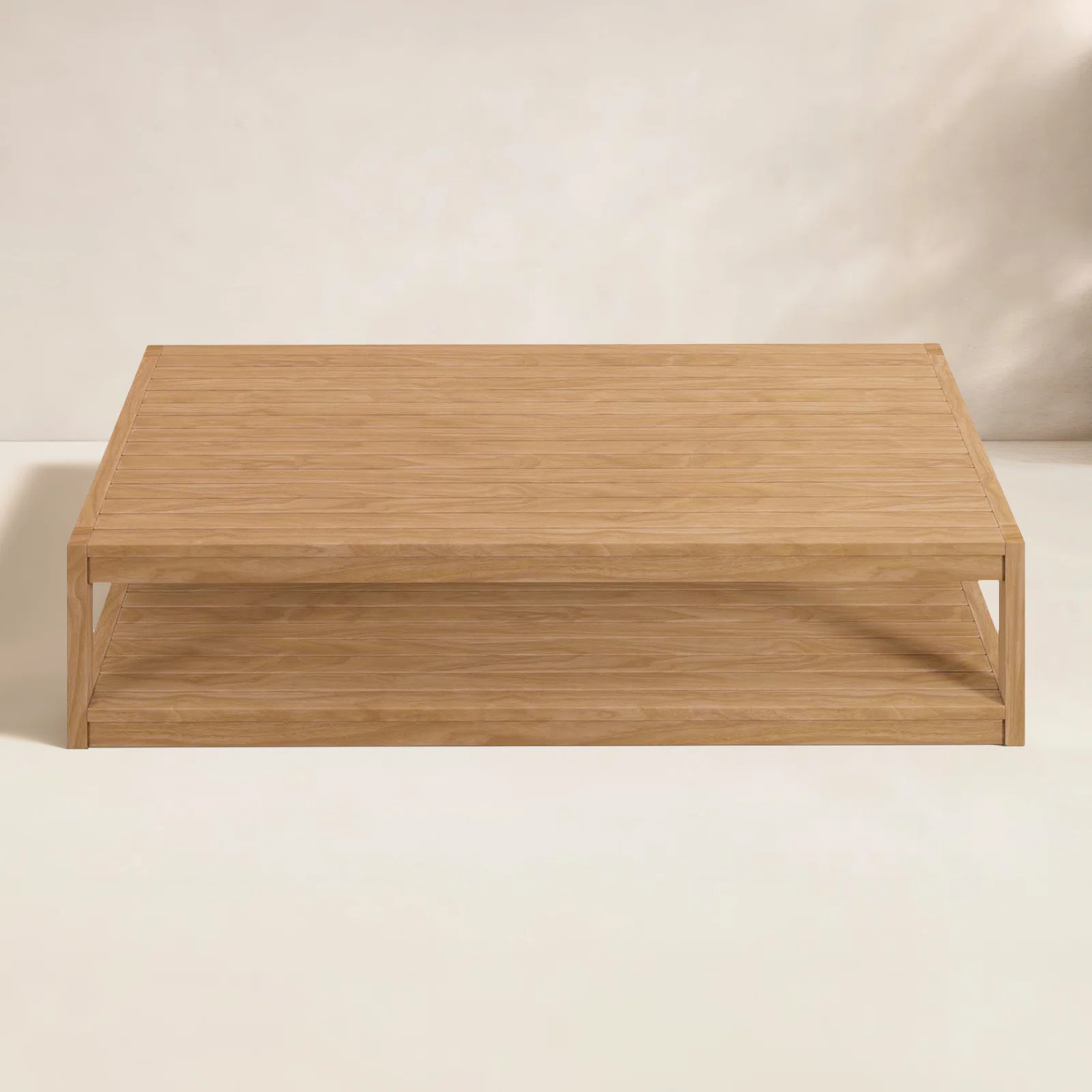 Rasha Teak Wood Outdoor Patio Coffee Table | Wayfair North America