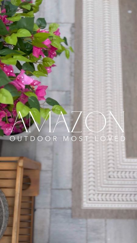 Amazon outdoor most loved and best sellers! Including my planter in weathered concrete and bougainvillea tree, side tables, rug in Grey/White, pillow covers, faux rose bushes, and fire table!

#LTKfindsunder100 #LTKstyletip #LTKhome
