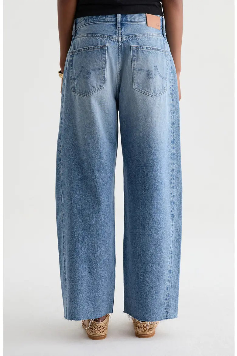 Hattie Raw Hem High Waist Crop Barrel Leg Jeans (Women) | Nordstrom | Nordstrom