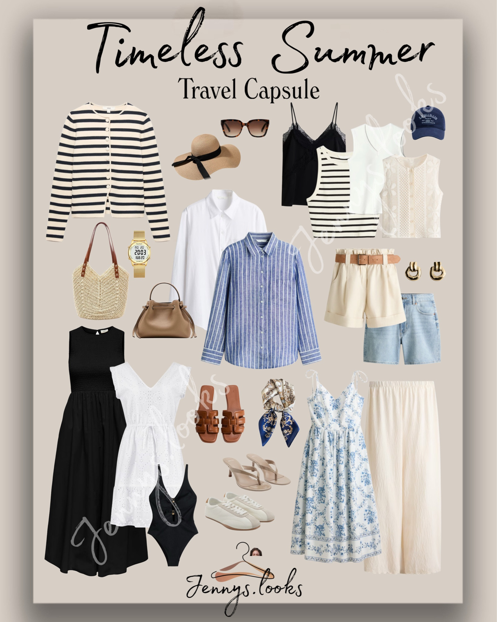Timeless Summer Travel Capsule
             ☀️☀️☀️☀️

For every age & bodytype
If you don’t need layers: Just leave them out! 😜

#LTKTravel #LTKOver40 #LTKootd