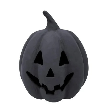 Paper Mache Black Pumpkin Decor, 4.72" Height, Harvest by QYXQPYO 1 Pack | Walmart (US)