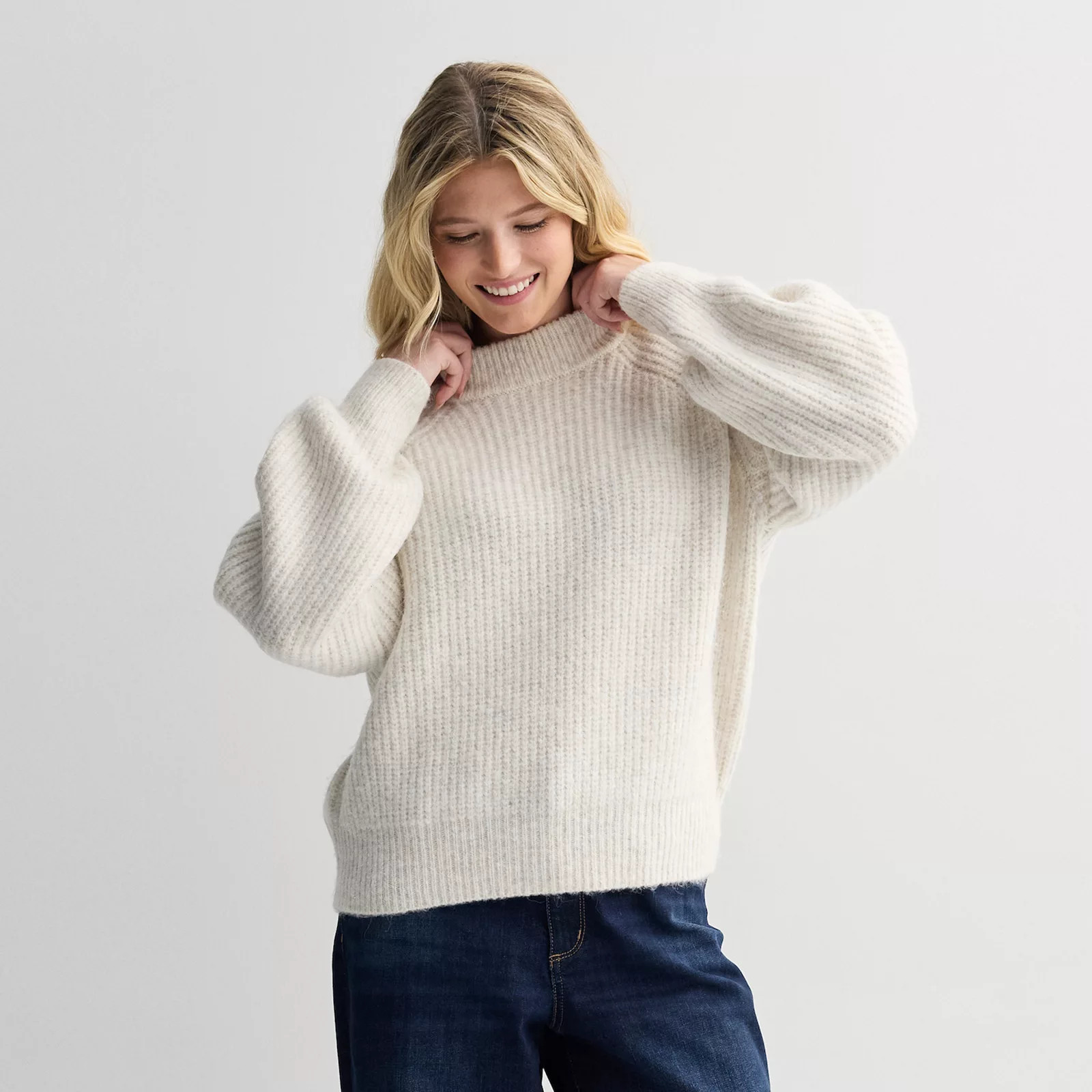 Petite Sonoma Goods For Life® Cozy Heritage Crewneck Sweater | Kohl's