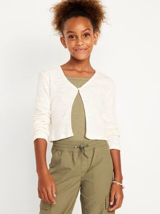 Buttoned Open Front Cardigan for Girls | Old Navy (US)