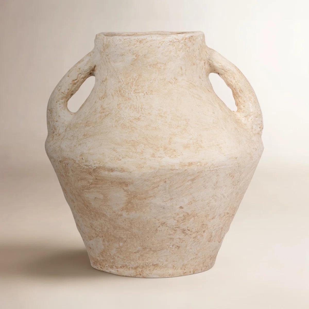 Handcrafted Boho Pottery Vase with Paper Mache Detailing and Textured Artisan Design | Wayfair North America