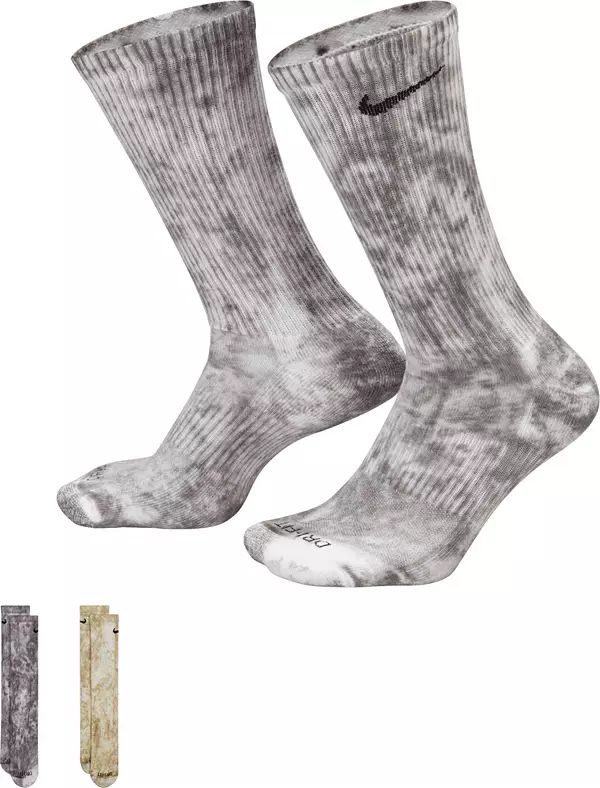 Nike Youth Everyday Plus Cushioned Tie-Dye Crew Socks - 2 Pack | Dick's Sporting Goods | Dick's Sporting Goods