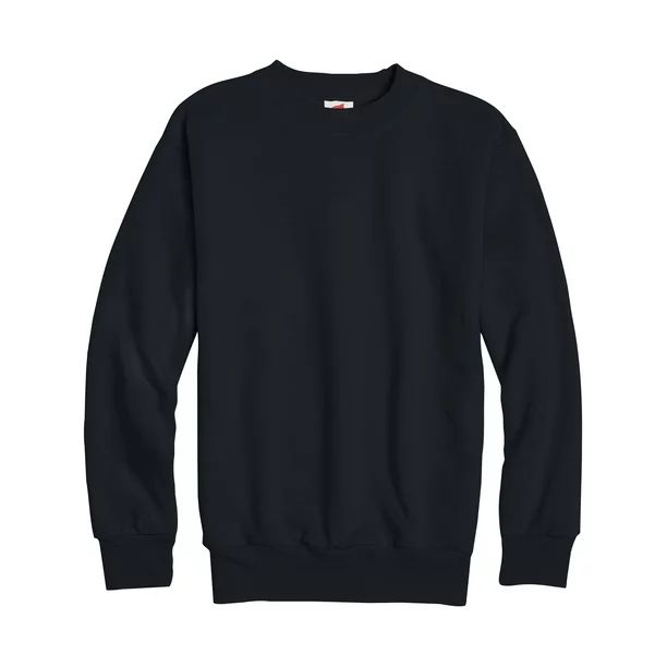 Hanes Boys Fleece Crew Neck Sweatshirt, Sizes 4-18 - Walmart.com | Walmart (US)