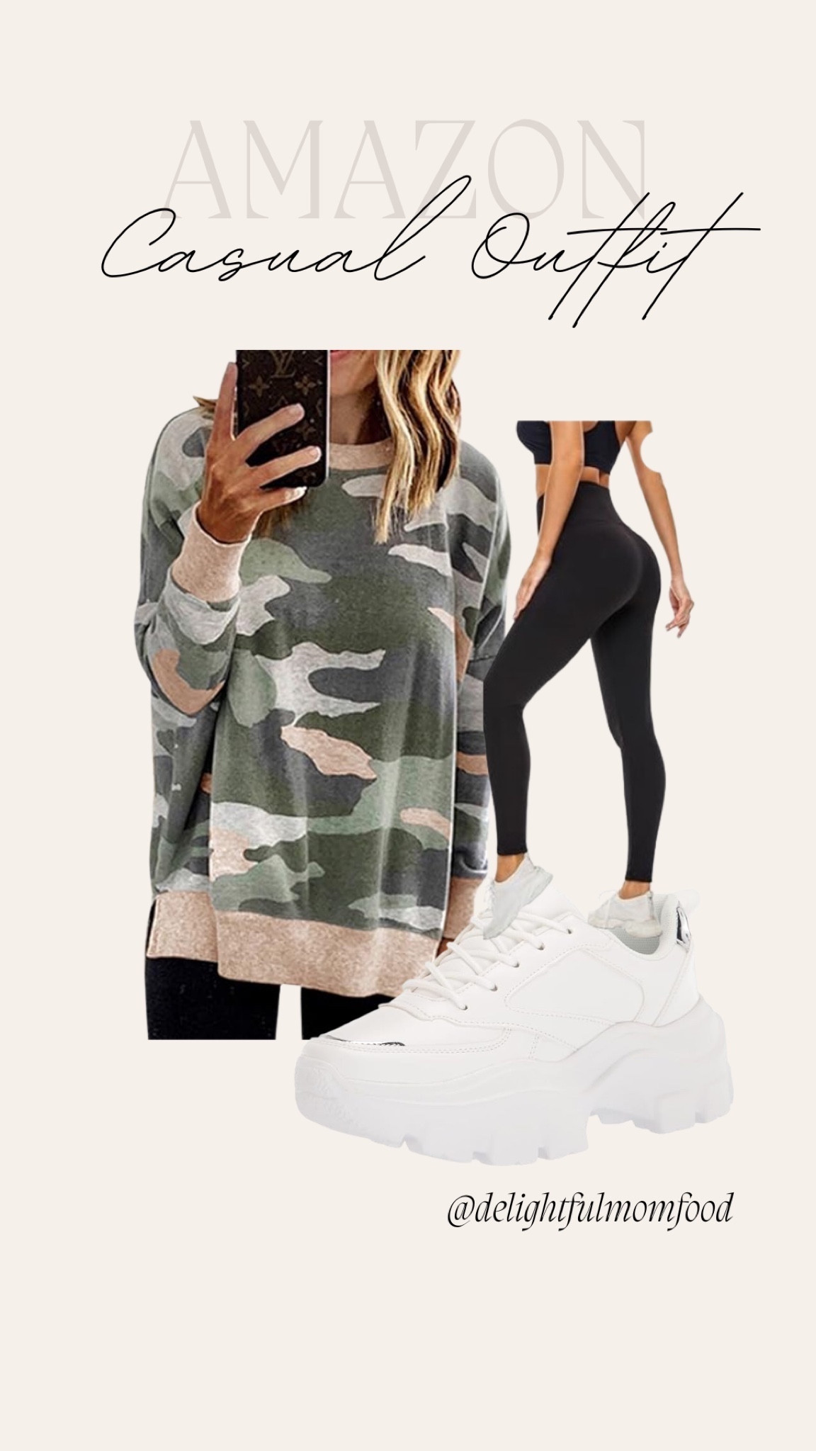 Casual outfit inspired from Amazon.

Army casual shirt
Black leggings pants
Chunky white sneakers
Fall trends
Casual outfits

#ltkshoecrush

#LTKfindsunder50 #LTKfitness #LTKover40