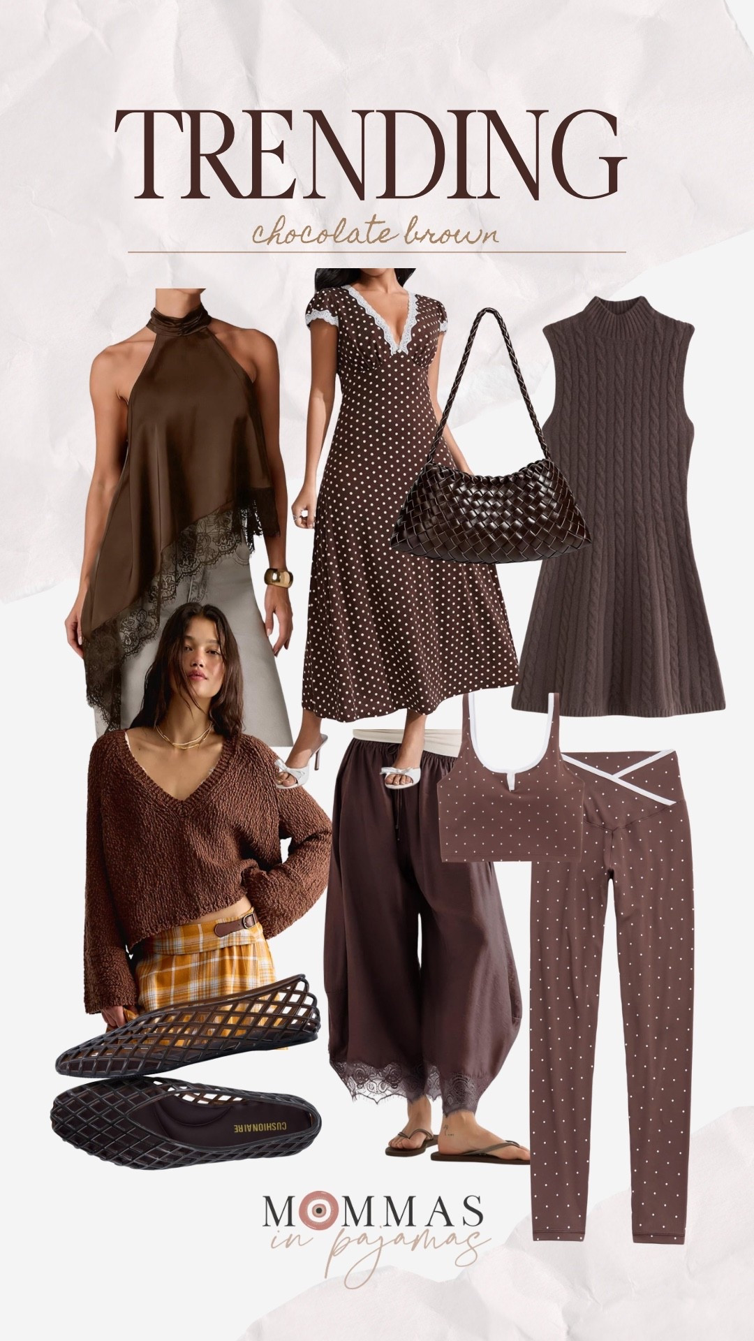 Chocolate brown is the color of the season, and I am completely for it. This is one of those colors that is flattering on nearly everyone and it’s just such a  classic look. This polka dot dress with the lace hem. I can’t choose a favorite, they are all too good. 
Fall outfit inspo

#LTKMidsize #LTKPetite #LTKWorkwear