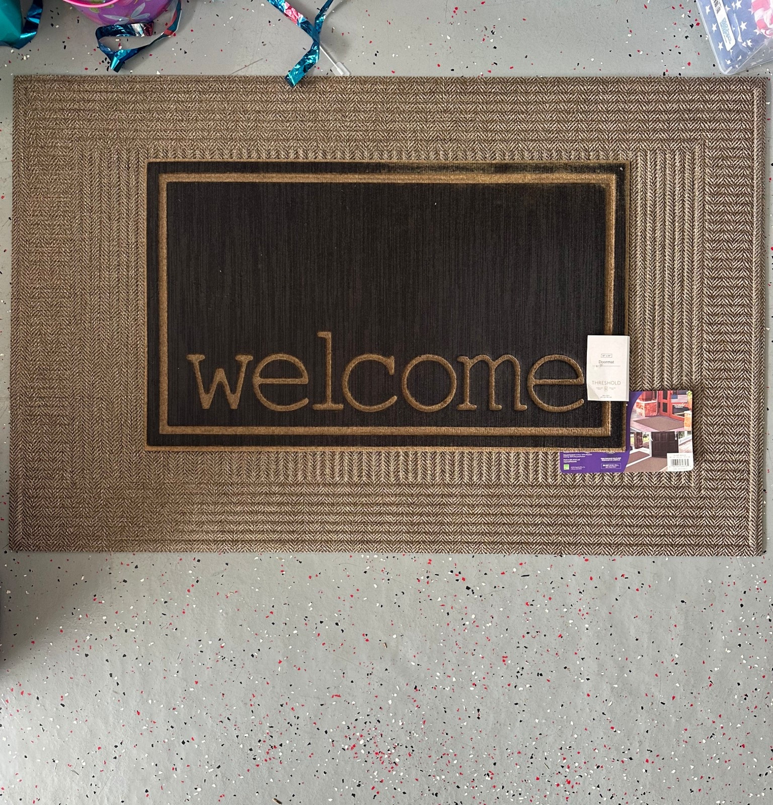 Purchased some items to spruce up our new front porch! Love how this looks together!  The big brown door mat is from Costco $14.99 and the black one is Target on sale for $10! 

#LTKStyleTip #LTKHome #LTKFindsUnder50