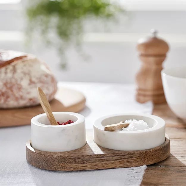 Marble Pinch Pots - Set Of 2 | The White Company (UK)