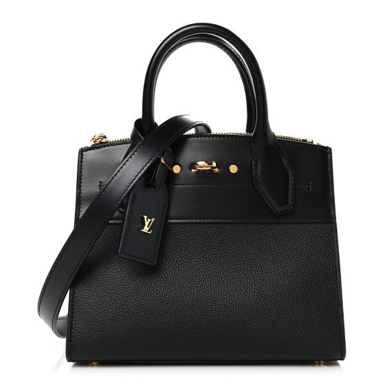 Calfskin City Steamer Mini Black | FASHIONPHILE (US)