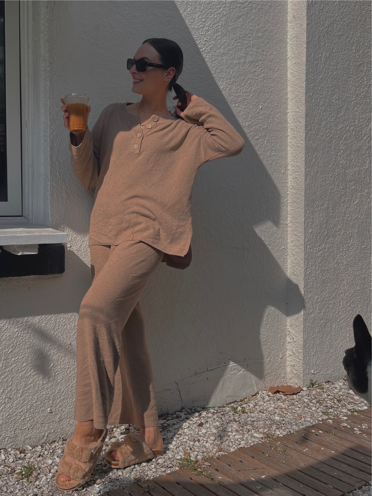 Comfy coffee fit with a Billy looking on for support 

#LTKfit #LTKFind #LTKstyletip