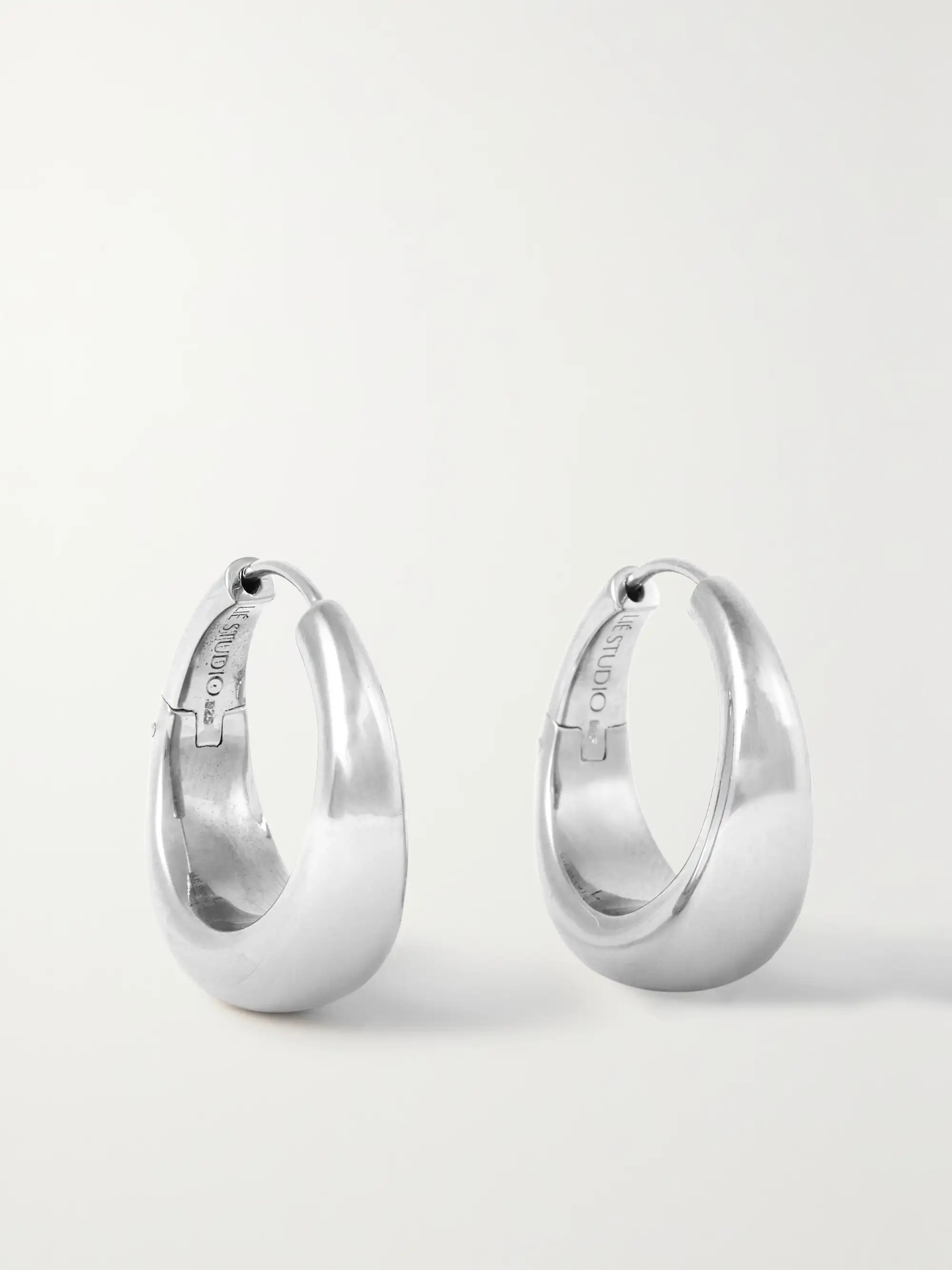 The Andrea silver hoop earrings | NET-A-PORTER (US)