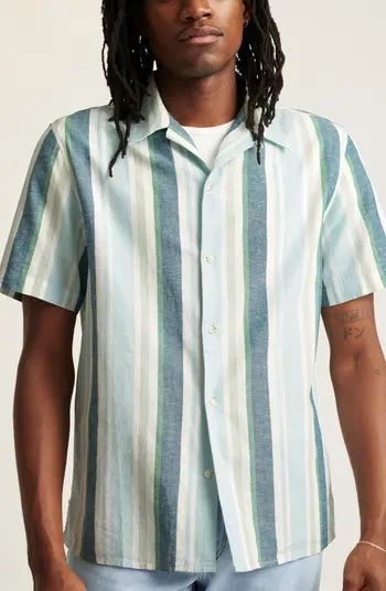 Bonobos Resort Riveria Stripe Cotton & Hemp Camp Shirt | Nordstrom | Nordstrom