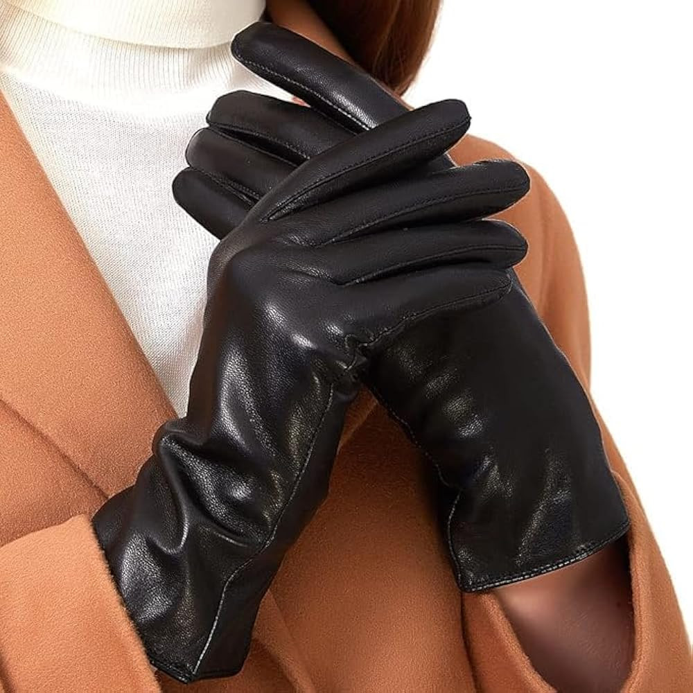 ZLUXURQ Luxury Italian Soft Leather Gloves for Women - Genuine SheepSkin Leather Women’s Cold W... | Amazon (US)
