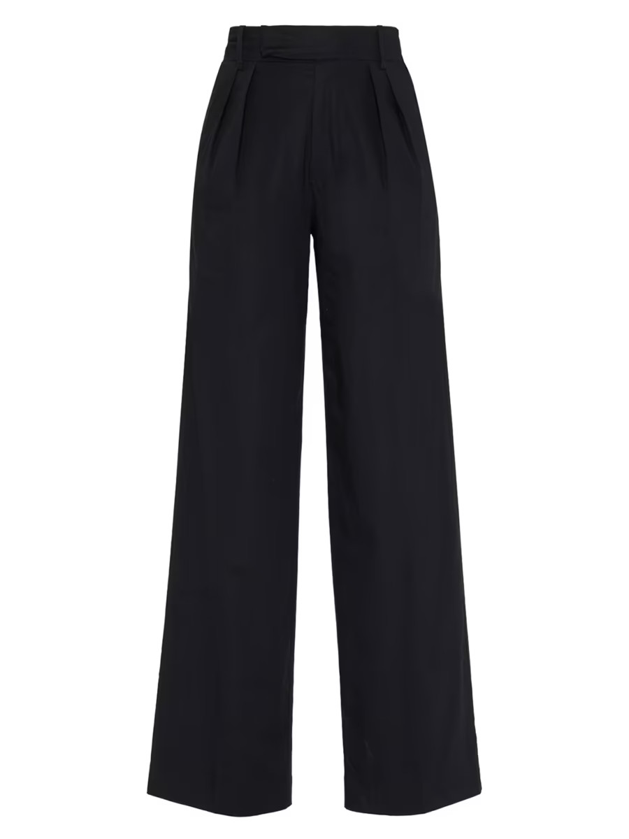 Pleated High-Rise Trousers | Saks Fifth Avenue
