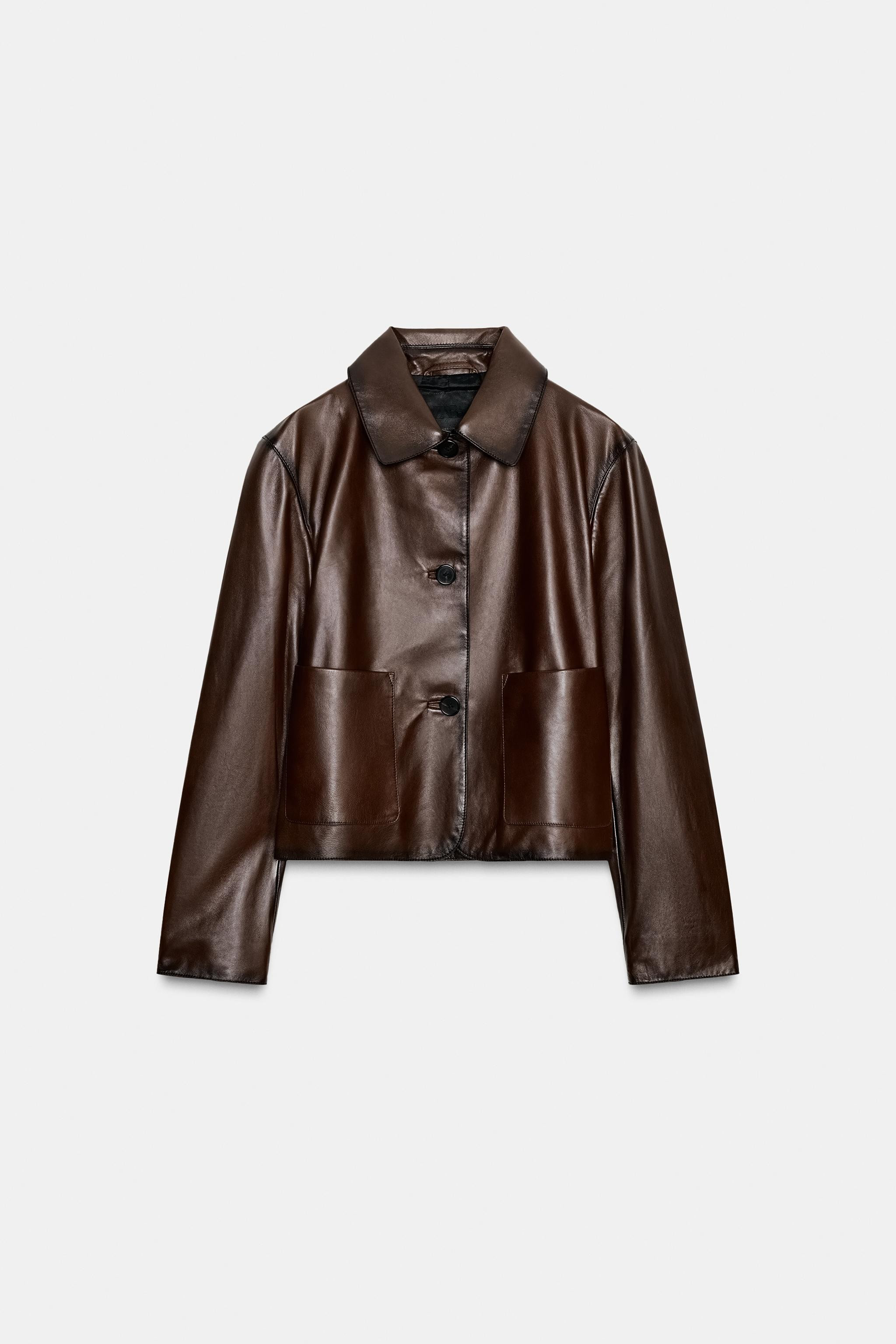 MINIMAL LEATHER JACKET ZW COLLECTION LIMITED EDITION | Zara UK