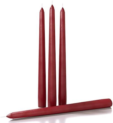 CANDWAX 12 inch Taper Candles Set of 4 - Dripless and Smokeless Candle Unscented - Slow Burning Cand | Amazon (US)