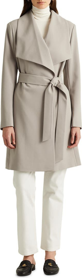 Belted Drape Front Coat | Nordstrom