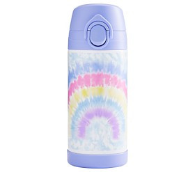 Mackenzie Aqua Rainbow Bright Tie-Dye Water Bottles | Pottery Barn Kids
