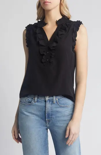 Ruffle Edge Sleeveless Top | Nordstrom