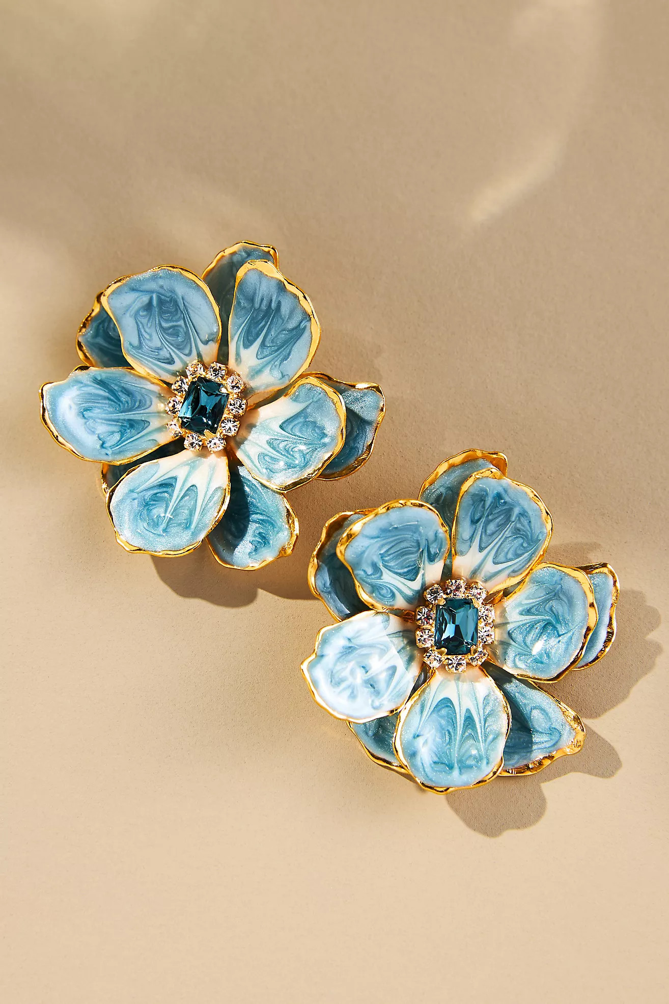 The Pink Reef Hand-Painted Earrings | Anthropologie (US)
