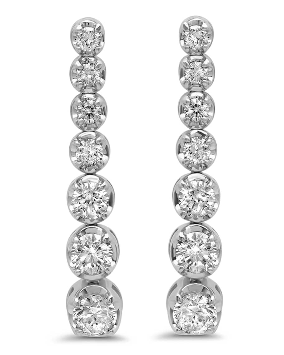 Jennifer Meyer White Gold Graduated Diamond Earrings | Neiman Marcus