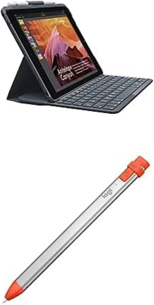 Logitech Folio delgado con teclado Bluetooth integrado para iPad (5ª y 6ª generación) Lápiz d... | Amazon (US)