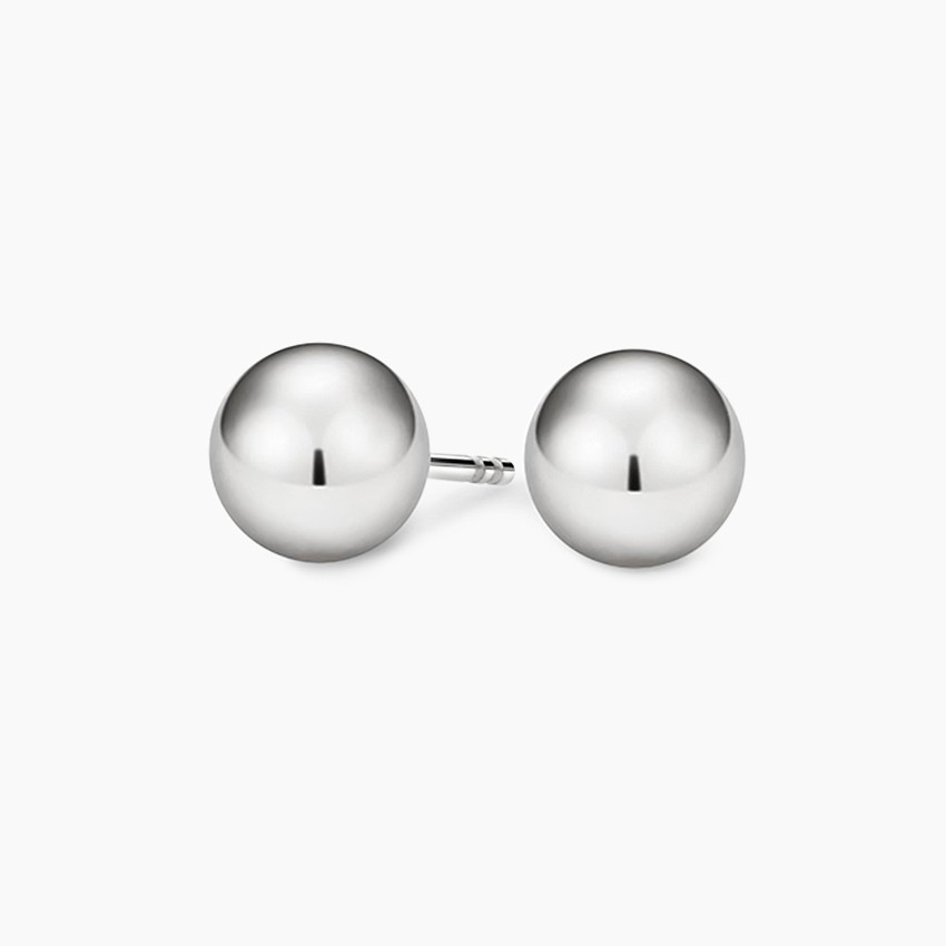 Silver Ball Stud Earrings (8mm) | Brilliant Earth